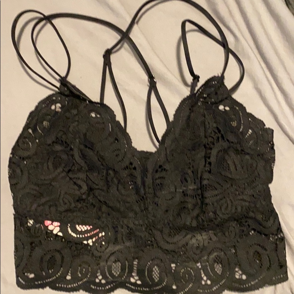 Black PINK crochet bra size small only worn once